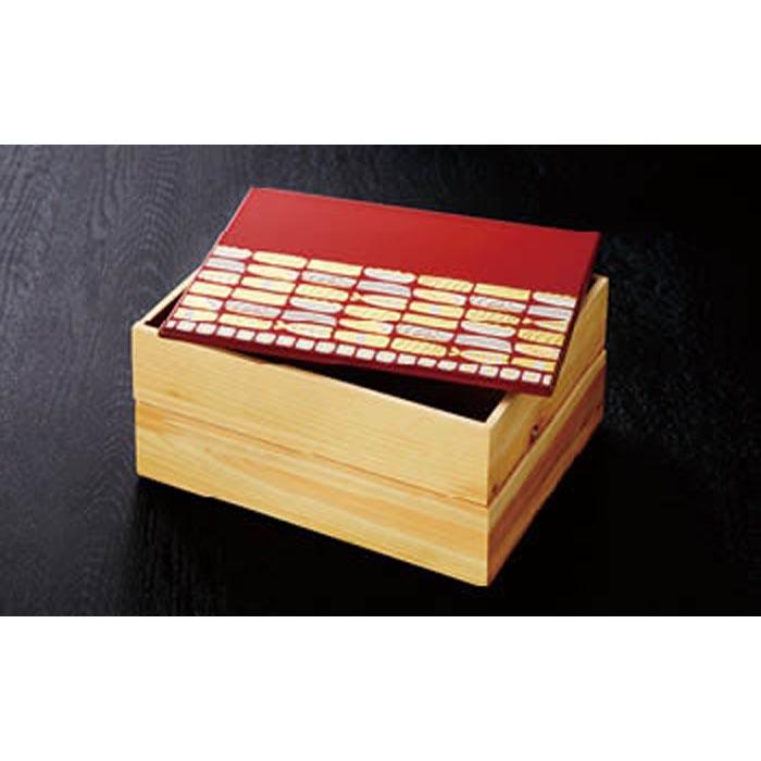 【ふるさと納税】Njeco汎鮨蒔絵二段重箱（赤）