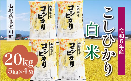 ＜配送時期が選べて便利＞ 令和6年産 真室川町 コシヒカリ  ［白米］ 20kg（5kg×4袋）