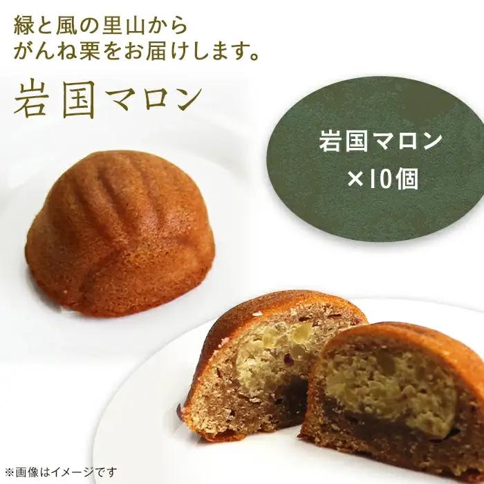 岩国マロン　10個セット(がんね栗をたっぷり使ったマドレーヌ)【里山カフェ　コンディトライHAKU】
