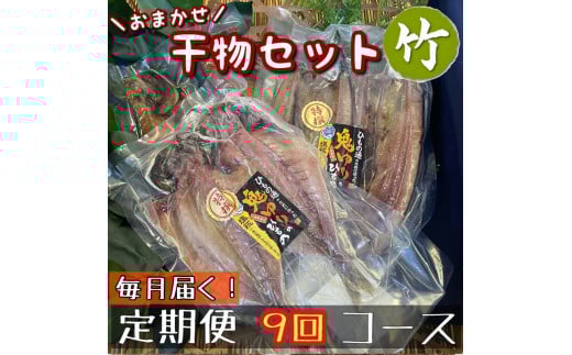 【毎月定期便9回】厳選！小田原の旬の干物セット 竹【 まぐろや 神奈川県小田原市 】