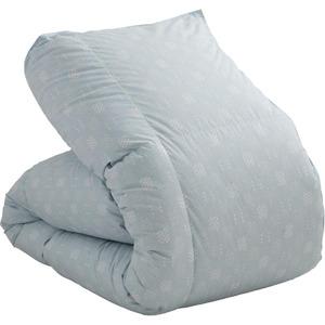 【年内発送】羽毛布団　ハンガリーホワイトダック93％　DP400　シングル（ブルー：かるた遊び柄） _ 羽毛 掛け布団 ハンガリー ホワイトダック ダウン 93％ 洗える 日本製 シングル かるた遊び