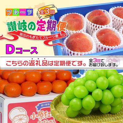 ふるさと納税 坂出市 【発送月固定定期便】創業100年の老舗が選んだ讃岐のフルーツの定期便【Dコース3回】全3回