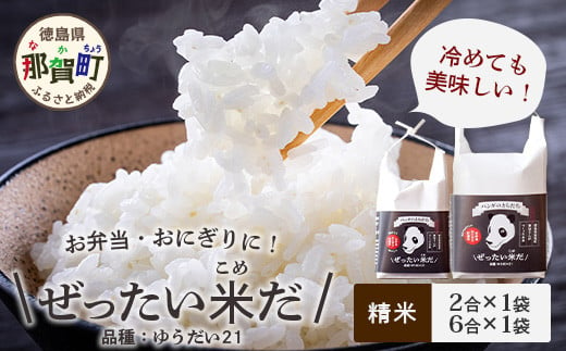 令和6年産 新米 徳島県那賀町産 ぜったい米(こめ)だ 2合×1袋・6合×1袋セット ゆうだい21【徳島 那賀町 国産 米 お米 白米 精米 徳島県産 国産米 高級米 単一原料米 お弁当 おにぎり 遠足 ピクニック 贈物 プレゼント お中元 お歳暮 ギフト 産地直送】ZP-6