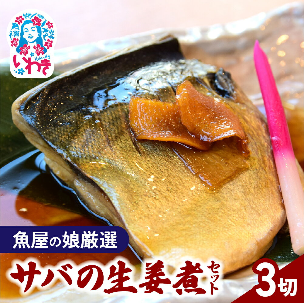 【ふるさと納税】【魚屋の娘厳選】サバの生姜煮 3切セット(湯煎で簡単) | サバ 鯖 さば サバ生姜煮 鯖の生姜煮 生姜煮 煮魚 3切セット 3切 湯煎 簡単調理 温めるだけ 魚料理 生姜 さっぱり いわき市 魚屋厳選 サスイチ小野水産 送料無料 冷凍 魚のおかず | DM012