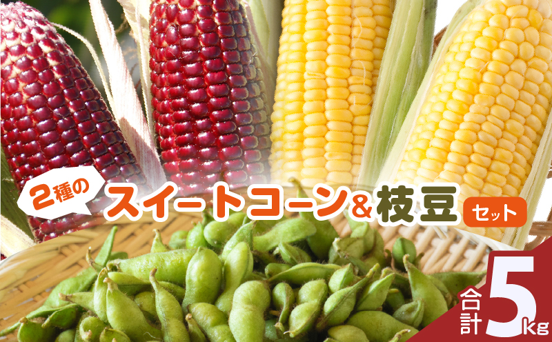 先行予約≪期間限定≫2種のスイートコーン＆枝豆セット(合計5kg) 野菜 旬 国産_T003-0095