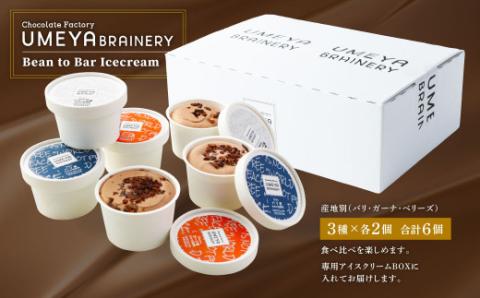 Bean to Bar Icecream (産地別チョコレートアイス ６個入り)【ＵＭＥＹＡＢＲＡＩＮＥＲＹ】_HA0583