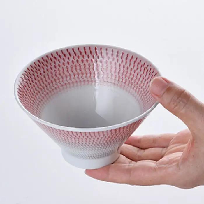 【波佐見焼】 富士碗 茶碗 2点セット 赤・水色 食器 皿 【一真陶苑】 [BB25]  波佐見焼