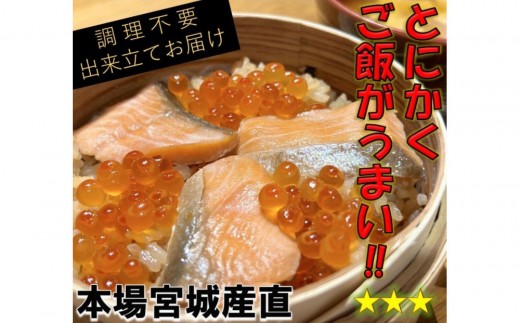 宮城 三陸 本場の味 極上鮭とイクラの味 ご飯が旨い◎鐘崎の「はらこ飯」4P【鮭 さけ いくら惣菜 魚介類 水産 食品 仙台市 ひな祭り こどもの日 母の日 父の日 お中元 敬老の日 お歳暮七五三】 ●