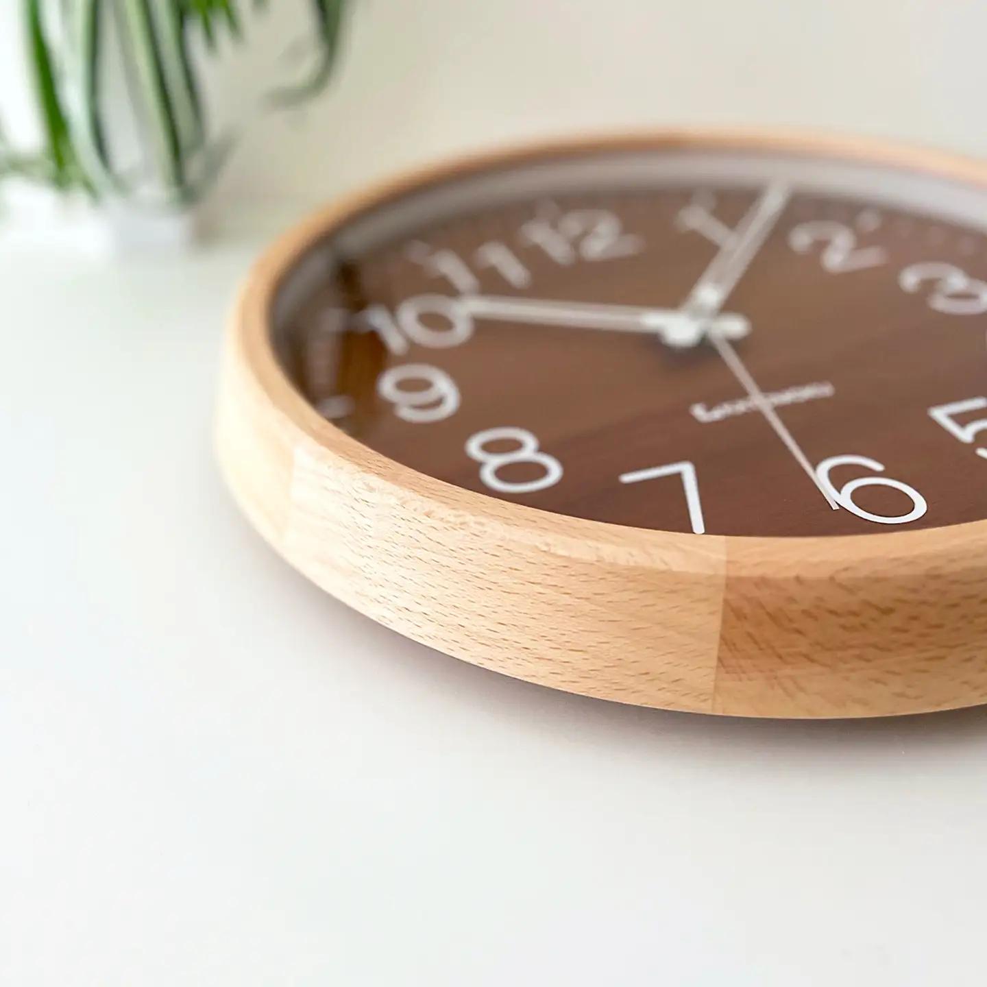 KATOMOKU Muku clock 2 ≪km-73≫木製掛け時計(スイープムーブメント(連続秒針))【R7470】