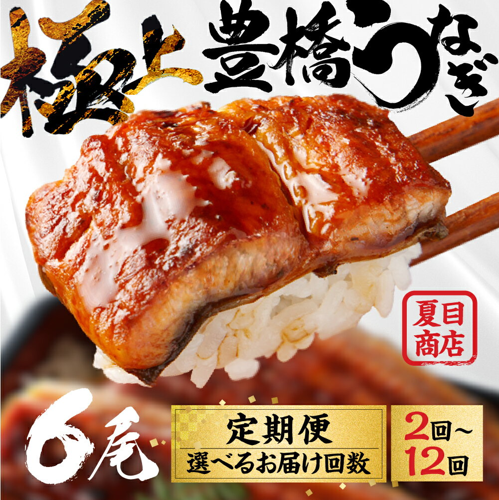 【ふるさと納税】豊橋うなぎ 蒲焼 6尾 お届け回数 選べる 定期便 2回 4回 6回 12回 夏目商店 蒲焼 国産 国産うなぎ 蒲焼 長焼 ウナギ 鰻 長蒲焼 豊橋うなぎ ひつまぶし うなぎ 冷凍 丑の日 惣菜 unagi ランキング 1位 期間限定 高級 愛知 三河 長蒲焼 1年 定期 送料無料