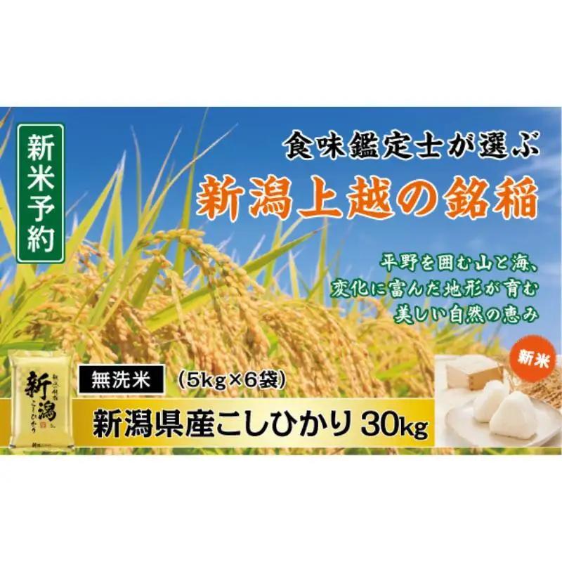 食味鑑定士厳選 コシヒカリ 無洗米 上越産 コシヒカリ 30kg