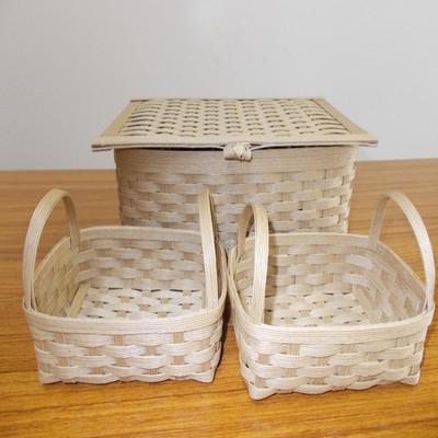 ふるさと納税 紋別市 収納ボックス3点セット(茶系) |  | 01