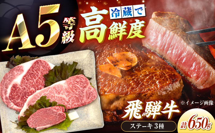 
                  【チルド（冷蔵）発送！】 牛肉 「飛騨牛」 A5等級 ステーキ用3種盛り！ ヒレ・サーロイン・リブロース / 飛騨牛 A5等級 ステーキ用 ヒレ サーロイン リブロース 牛肉 和牛 国産和牛 ブランド牛 お肉 ステーキセット 鉄板焼き 網焼き BBQ バーベキュー 高級肉 チルド発送 ご褒美 お取り寄せ 贈答 ギフト 岐阜県 / 恵那市 / 東美濃農業協同組合 [AUFX024]
                