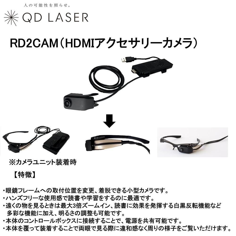 QDレーザ　網膜投影ヘッドマウントディスプレイ　RETISSA Display II（レティッサ　ディスプレイ  2）3点セット　【RETISSA  Display II / RD2CAM / 軽量化