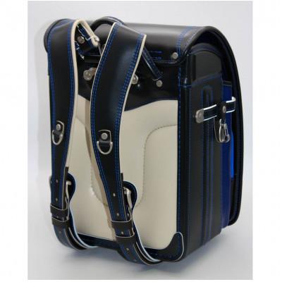 ふるさと納税 川口市 牛革ランドセル キューブ プレミアム バイカラー 色:ブラック×マリンブルー 天地堂オリジナル |  | 02