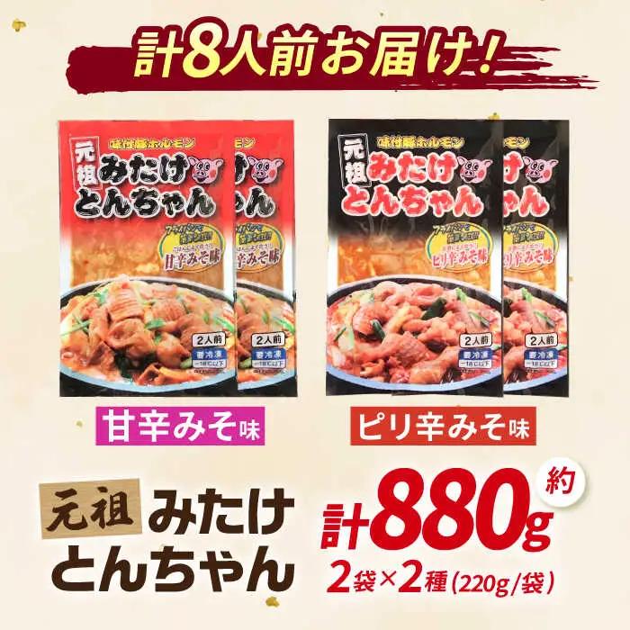 岐阜県産豚もつの鉄板焼き「元祖みたけとんちゃん」2種セット（8人前）[AVAA043]ホルモン セット