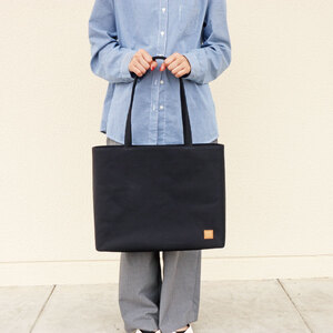 帆布 トート (ブラック) 大 裏地付き【 トート 】