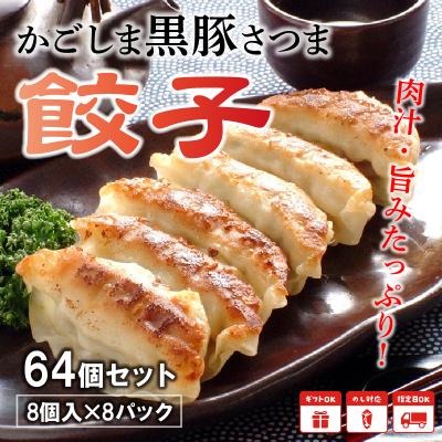 ふるさと納税 南九州市 「かごしま黒豚さつま」餃子64個セット |  | 01