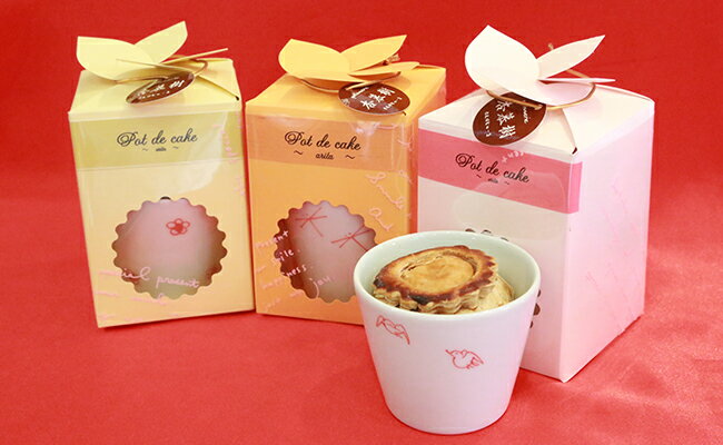 【ふるさと納税】人気のお菓子屋さん♪ 杏慕樹 ポドケイク（紅呉須・うつわ付き） F15-29