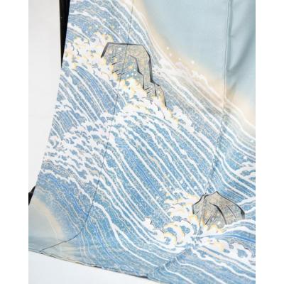 ふるさと納税 京都市 【池内友禅】手描友禅染 色留袖(岩に流水文) |  | 02