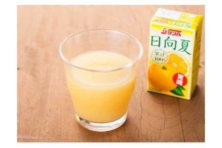 『サンA日向夏ジュース100%』125ml×24本セット【ジュース 果汁100％ フルーツジュース 紙パック 日向夏 宮崎県】