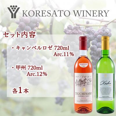 ふるさと納税 赤磐市 是里 ワイン 果実酒 キャンベルロゼ 甲州 720ml 各1本[NO5765-1255] |  | 01