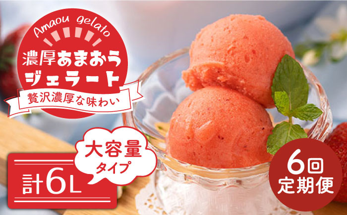 
            【全6回定期便】【2026年4月以降発送】先行予約！福岡産 濃厚 あまおう ジェラート 1000ml＜南国フルーツ株式会社＞那珂川市 [GCD055]
          