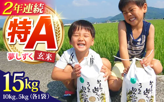 
            【発送月が選べる】令和7年産 新米  夢しずく 玄米 15kg【ひなたむらのお米】 [HAC006] 米 お米 玄米 ゲンマイ 佐賀 特A 特A評価 特A米 新米
          