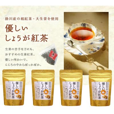 ふるさと納税 掛川市 優しいしょうが和紅茶(ジンジャーティ) ティーバッグ2g・13包入×4袋 静岡県掛川産