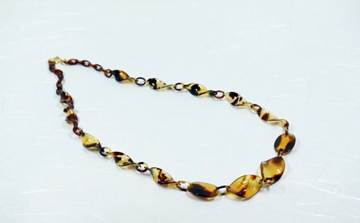 KJH-1.【奈良べっ甲】上茨布ヒネリネックレス