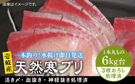 【6キロ台】 壱岐島産 天然寒ブリ（3枚おろし） 《壱岐市》【壱岐島　玄海屋】[JBS125]  ぶり 寒ぶり ブリ 魚 刺身 しゃぶしゃぶ ぶりしゃぶ 天然