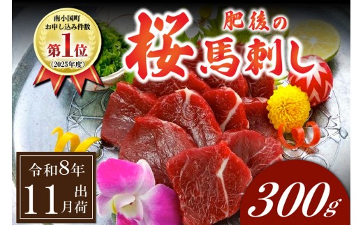 〈令和8年11月出荷〉肥後の桜馬刺し 上赤身 300g