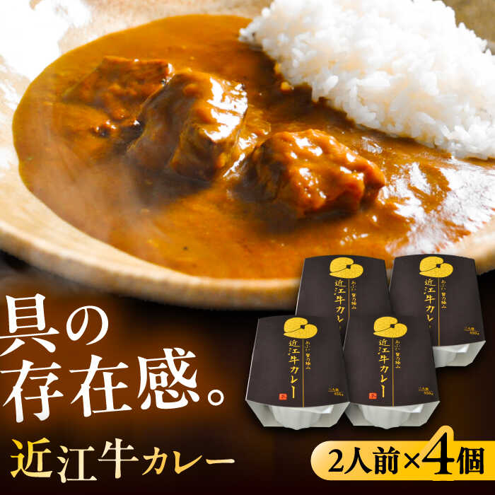 【ふるさと納税】-あふひ 贅の極み- 近江牛カレー レトルト 2人前×4個セット レトルト カレー 牛肉 和牛 ブランド牛 高級用 人気 おすすめ 簡単 調理 長期保存 カレー カレーライス レトルトカレー ビーフカレー 保存食 恵那市 / テンポイント[AUEU019]