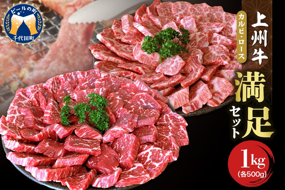 
                  上州牛カルビロース満足セット1.0kg(各500g×2パック)群馬県 千代田町  国産 牛肉 ブランド牛 精肉 肉 お肉 焼肉 バーベキュー BBQ キャンプ アウトドア 食べ比べ 食品 冷凍便 グルメ お取り寄せ グルメ 送料無料 
                