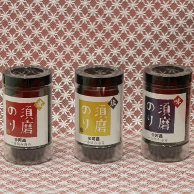 ふるさと納税 神戸市 一番摘み須磨のり　笑顔の食卓　味/焼/塩　3種8本セット |  | 01