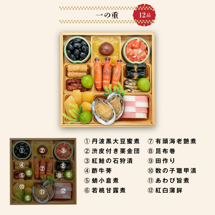 千賀屋謹製 2025年 迎春おせち料理「にほんばれ」和風三段重 3人前 全34品　冷蔵[035S10]_イメージ3