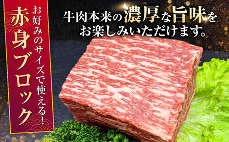 熊本県産 A5等級 黒毛和牛 和王 赤身ブロック 約500g×2P 計約1kg 牛肉ブロック [AYCH060]