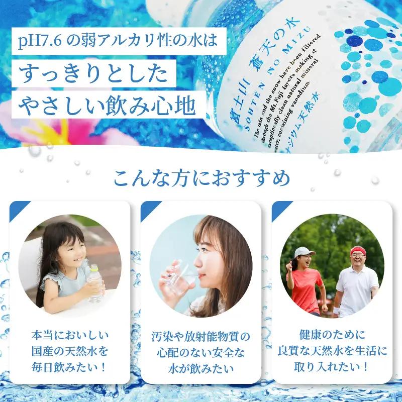 【10月配送分】ラベルレス　富士山蒼天の水 2L×24本（4ケース） 天然水 ミネラルウォーター 水