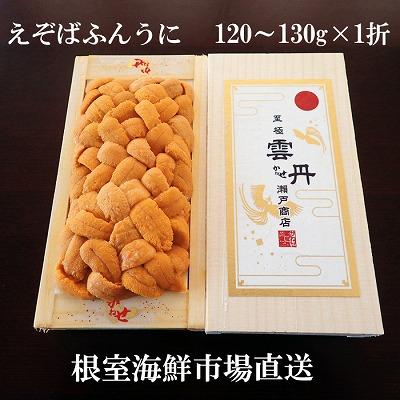 ふるさと納税 根室市 エゾバフンウニ(黄系)120〜130g×1折[2026年1月中旬以降発送] B-14125