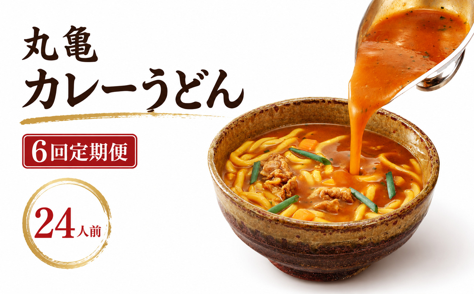 【定期便6回毎月】丸亀のカレーうどん 24人前 6回 定期便 スープ付 本場の製麺所が本気で作った 宮武讃岐製麺所 個包装 常温 常温保存 日持ち 備蓄 カレーうどん 讃岐うどん カレー うどん さぬ
