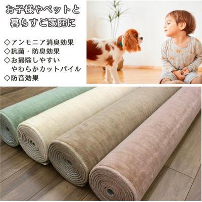 ふるさと納税 和泉市 【8畳】お子様やペットと暮らすご家庭の快適カーペット グリーン(エミリア8畳GR) |  | 02
