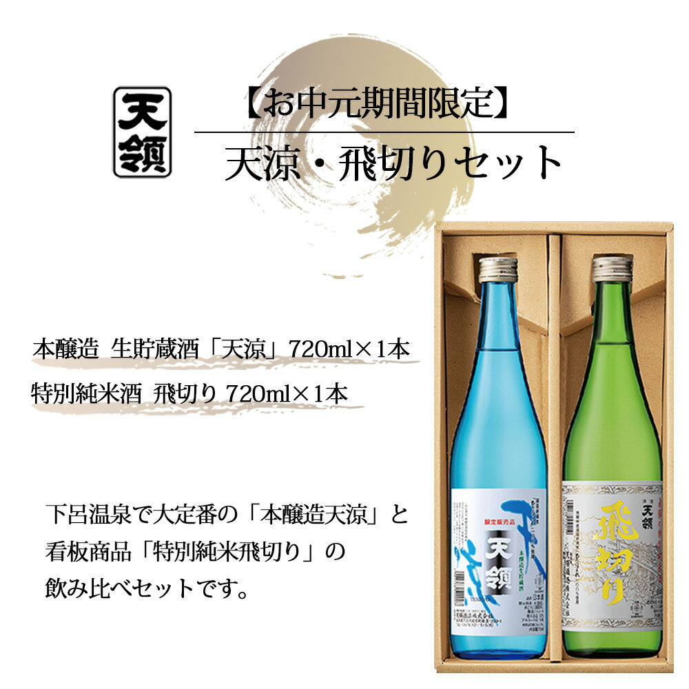 【ふるさと納税】【期間限定 お中元】（2025年7月頃から順次発送）　天涼・飛切りセット 特別純米酒「飛切り」・本醸造生貯蔵酒「天涼」（各 720ml）天領酒造 夏限定 ギフト 贈答 贈り物 プレゼント 御中元 14000円 岐阜県 下呂市