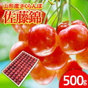 【ふるさと納税】さくらんぼ 佐藤錦 500g 特秀2L 並び詰 桐箱 【令和7年産先行予約】 FS21-615 くだもの 果物 フルーツ 山形 山形県 山形市 2025年産