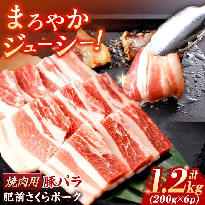 焼肉用 豚バラ肉 計1.2kg NAC502 豚肉 焼肉