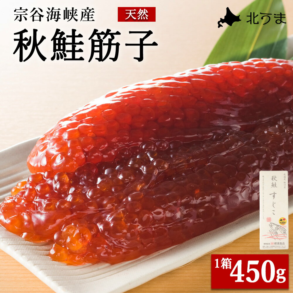 【ふるさと納税】宗谷海峡産 秋鮭筋子450g 北海道 すじこ 筋子 ギフト プレゼント 厳選品 贈り物 送料無料 【配送不可地域：離島・沖縄県】