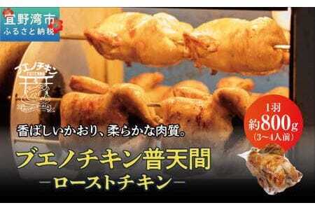 沖縄定番!! 《ブエノチキン》 800g × 1羽 (3～4人前)  やんばる若鶏のローストチキン | 沖縄県産 やんばる若鶏  鶏肉 丸焼き ギフト クリスマス お祝い パーティ 真空 冷蔵 沖縄土産 送料無料 日時指定不可 沖縄県宜野湾市
