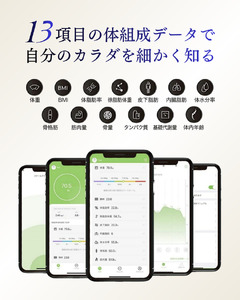 INFIELD「AI×体重計」【最大3年保証】 ｜ トレーナー監修 体組織計 体組成計 Bluetooth スマホ 連動 体脂肪計 高精度 多機能 体重 体脂肪率 水分率 基礎代謝 薄型 コンパクト 