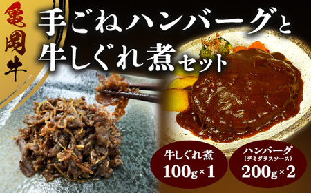 亀岡牛手ごねハンバーグ(デミグラスソース)と牛しぐれ煮 セット ハンバーグ ハンバーグ