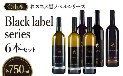 
                  【OcciGabi Winery】おススメ黒ラベルシリーズ６本セット　【余市のワイン】 ワイン 紅白ワイン 赤白ワイン 赤ワイン 白ワイン ワインセット ワイン6本 人気ワイン 北海道のワイン 日本のワイン 国産ワイン 
                