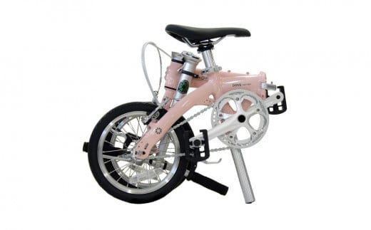 DAHON 折りたたみ自転車 Dove Super Light 14インチ 超軽量 コンパクト シングルギア Vブレーキ Peach（ピーチ） 通勤 通学 収納 │武田産業 人気返礼品 ダホン フォー